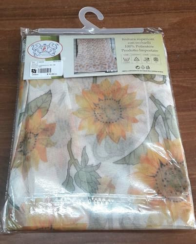 Generico Idroweb TENDA ZANZARIERA CON GANCI ED ANELLI 'MOSCHITO' beige o verde (Girasoli)