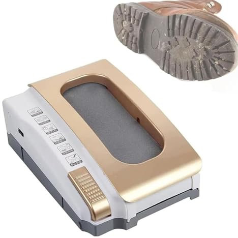 Machine de nettoyage de semelles, grattoir à bottes automatique, nettoyeur de chaussures, machine de nettoyage de semelles entièrement automatique, cireuse à chaussures à induction automatique(Gold)