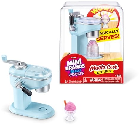 Mini Brands Really Works Magic Cook Kitchen Capsule Série 1 (Machine à Glace) de ZURU, Capsules d'Électroménager Miniature Qui Fonctionne Vraiment
