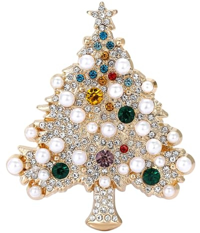 Strass Brosche Nadel | Weihnachtsbaum Anstecknadel Schmuck Für Kostüm - Dekorativer Schmuck Mode Accessoires Für Anzug Mantel Pullover Schal Täglich Party Hochzeit Geburtstag Valentinstag -