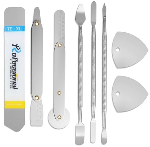 Clyrax 8 Stück Handy Reparatur Werkzeug Set, Ultradünn Spudger Werkzeugkoffer, Feinmechaniker Werkzeug Set für Smartphone, Laptop, Werkzeugtasche Geschenke für Männer