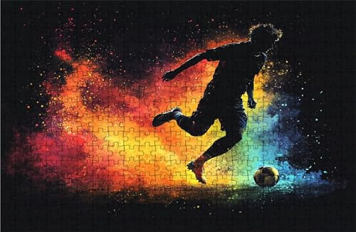 Jigsaw Puzzles for Adults 500 Football 500 Piece Jigsaw Puzzles for Adults, Challenging Puzzle Educational Game for The Whole for Women Gifts for Men Wall Art Room Decor Athlete 20 x 16 in RXPT-4635