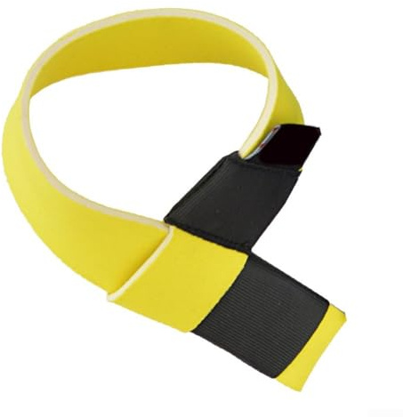 Bracelet de sécurité flottant pour moteur hors-bord avec cordon d'arrêt en néoprène et nylon (jaune)