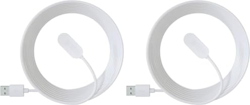 Arlo Certified Accessory | Indoor Magnetic Charging Cable, 8 ft, Designed for Arlo Go 1, Go 2, Essential (+XL), Pro 3, Pro 4 (+XL), Pro 5, Ultra 2 (+XL) cameras (Pack of 2)