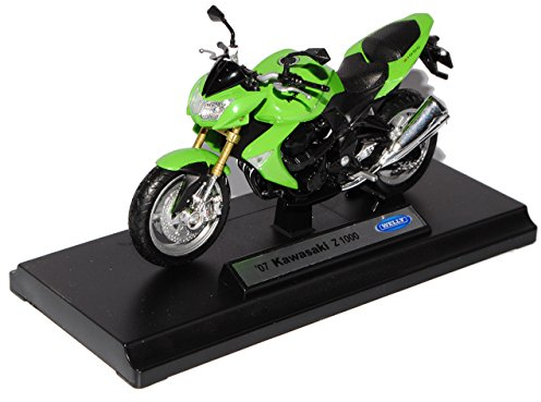 Welly 2007 Kawasaki Z1000, grün, Motorrad Modell 1:18