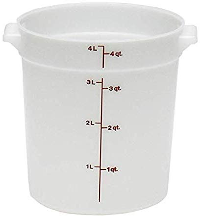 Cambro RFS4148 Round Storage Container, 3.8 L Capacity, White