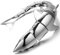 Flongo Herren Armband Männer Armreif Edelstahl Groß Schwer Armband Armreif Manschette Silber Hai Haifisch Motorradfahrer Biker Herrschsüchtig Herren 20cm