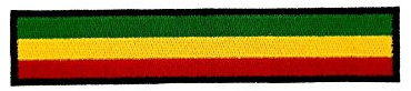 Patch Aufnäher bestickt Flagge Rasta Reggae Sportarmband Schwarz Rucksack Biker