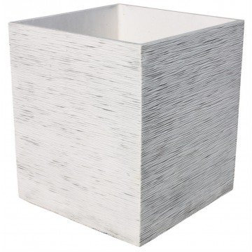AnaParra Jardinera Cuadrada Moderna en hormigón aligerado para Exterior Caspio 40X40X48cm. Natural Gris