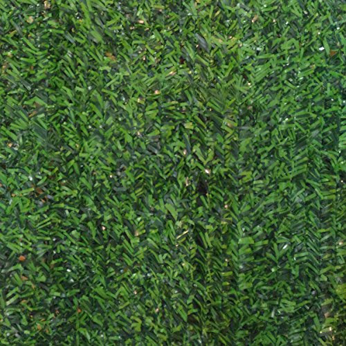 Siepe Artificiale Ornamentale in Rotoli con Foglie ad Ago Largo Interni Esterni (100x300x3)