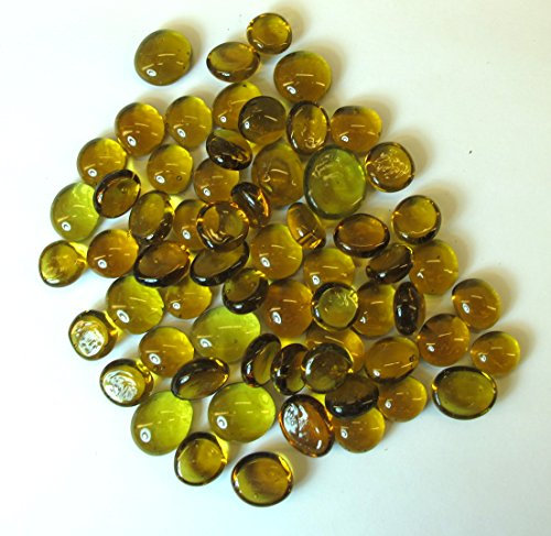 Ullmannglass Glasnuggets - Dekosteine - Muggelsteine, in Bernstein Ø 12-15mm zu 200g verpackt