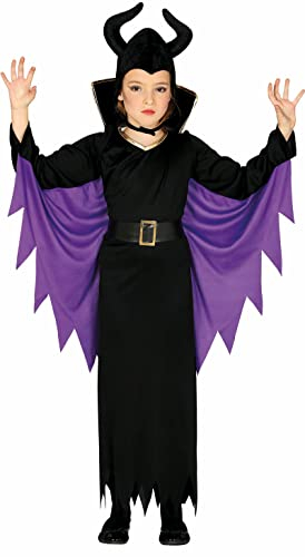 Guirca Costume Bambina Malefica Maleficent La Bella Addormentata nel Bosco 7/9 Anni Carnevale Halloween