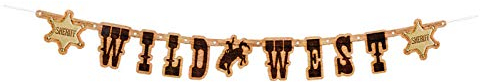 PARTY DISCOUNT Girlande Buchstaben Wild West Sheriff, 110 cm