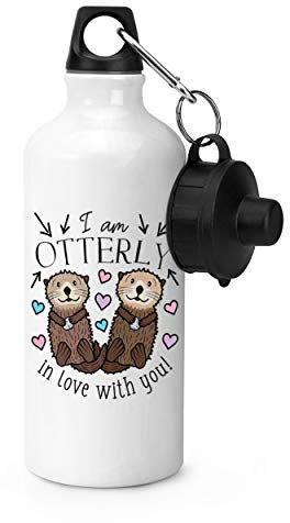Gift Base i Am Otterly IN Love Contigo Sports Botella Agua Gimnasio 600ml Blanco