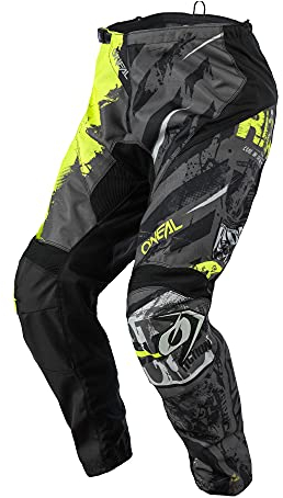 O'NEAL | Motocross-Hose | MX Mountainbike | Passform für Maximale Bewegungsfreiheit, Leichtes, Atmungsaktives & langlebiges Design | Pants Element Ride | Erwachsene | Schwarz Neon-Gelb | Größe 32/48