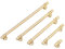 Pack of 8 Furniture Handles, Kitchen Handles, Stainless Steel Cabinet Handles, Modern Zinc Alloy Black Rose Gold Vintage Door Handles for Kitchen Cabinets (128 mm, Gold)