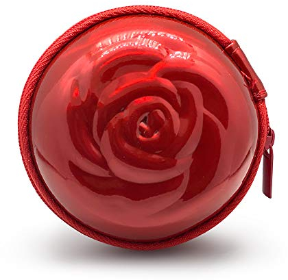 Sileu Case Tasche für Menstruationstassen, Tampon oder Menstruationstasse elegant und diskret in Ihrer Tasche oder auf Reisen – Groß 10 cm – Rot Holographisch