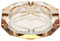 HOSTEESSCHOICE Aschenbecher aus Kristallglas, achteckig, für Zigarren, Zigaretten, für Büro, Zuhause, Schreibtisch, Dekoration, goldfarben