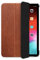 WIIUKA Hülle für iPad Pro 12.9 (2023-2020), Deutsches Leder, Lederhülle extra Dünn, Premium Smart-Cover Case, Vintage Braun