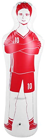 Bediffer Portero de portero de entrenamiento de fútbol ,vaso de soporte inflable de PVC para entrenamiento de fútbol chupete para boxeo saco de boxeo para pasar taladros (rojo)