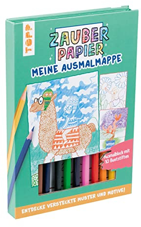 Zauberpapier - Meine Ausmalmappe: Buntstifte und Zauberpapiermotive zum Ausmalen