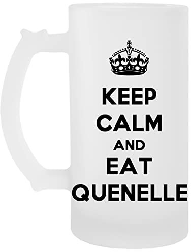 Keep Calm And Eat Quenelle Transparente Cerveza Taza Transparent Beer Mug