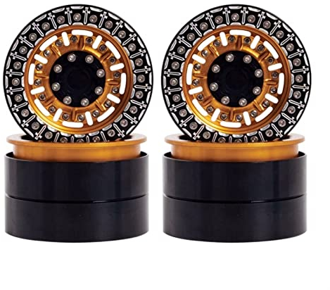 YZSM RC-Autozubehör Für 1/10 RC Crawler Car Für Axial SCX10 RR10 Für Wraith Für Traxxas TRX4 Upgrade Teile 4Pcs Metal 2.2 Beadlock Felgen Nabe 160G