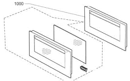 PORTE ASSEMBLEE DE FOUR REP 1000 pour FOUR WHIRLPOOL - 481069112231