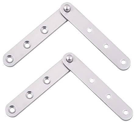 Bisagra pivotante de puerta de 360 grados, 57 mm x 16 mm, rotación de acero inoxidable, bisagras de pivote de eje central oculto, bisagra de puerta giratoria oculta resistente (99 mm)