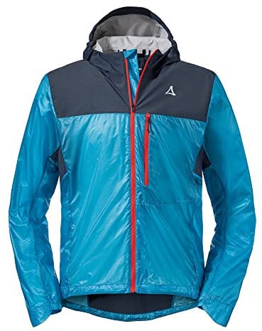 Schöffel Herren Hybrid Jkt Flow Trail M, extrem leichte MTB Jacke, winddichte, atmungsaktive Fahrradjacke mit vorgeformten Ellbogen, methyl blue, 48