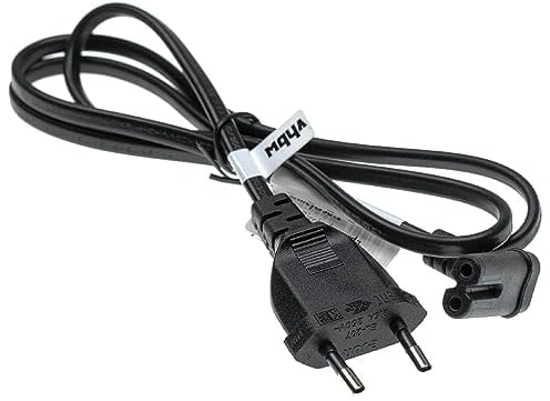 vhbw Netzkabel Schutzkontaktstecker Ersatz für Samsung UN65HU8700 für Kaltgeräte z.B. PC Monitor Computer Drucker - C7 Buchse, 1 m, 90° Gewinkelt