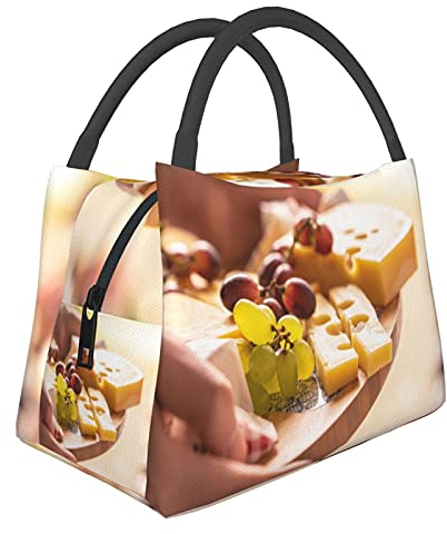 IUBBKI Cheese Platter Food Grapes Cheese Plate Cheese Board Fruit Lunch Bag Picnic Bag Sundries Bag Shopping Bag Portable Insulation Bag Kitchen Family