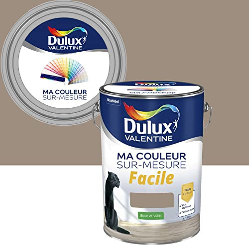 Ma Couleur Sur-mesure par Dulux Valentine – Peinture Intérieure Murs, Plafonds, Boiseries - Facile à appliquer - Satin Terre d'Argile COY2021 5 L
