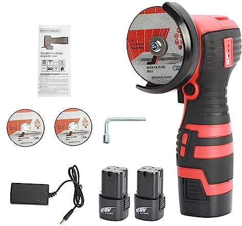 Kripyery 18V Winkelschleifer, Akku-Winkelschleifer, Mini-Winkelschleifer, batteriebetriebene 550W Elektro-Poliermaschine, Akku-Fräser zum Trennen, Schleifen, Schleifen und Polieren (EU)