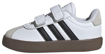 adidas Unisex Baby Vl Court 3.0 Shoes, White Black Grey, 15.2 cm