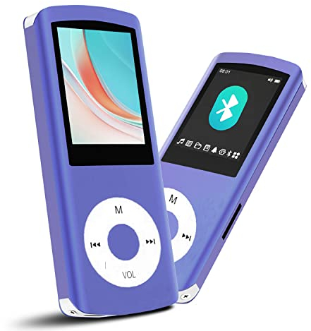 Hotechs MP3-Player/MP4-Player, MP3-Player mit 32 GB Speicherkarte, schlankes Design, digitales LCD-Display, 4,6 cm (1,8 Zoll) Display, FM-Radio