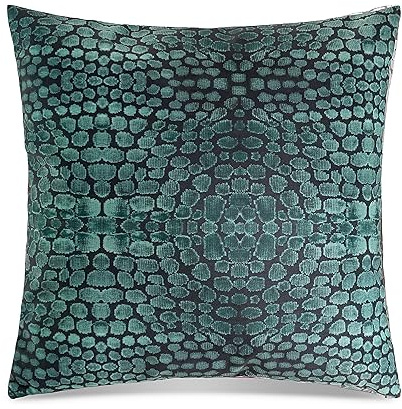 Quantum Interior by Maxland Dekoratives Wohhn und Sofa Kissen Gefüllt Leoparden Print Dyon Nook (Petrol)