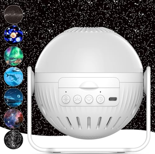 LytRdIt Star Projector, 7 in 1 Galaxy Projector for Bedroom, Planetarium Projector, Night Light with Timer 360° Rotating HD Focusable LED Star Lamp for Kids Room, Christmas, Room Decor