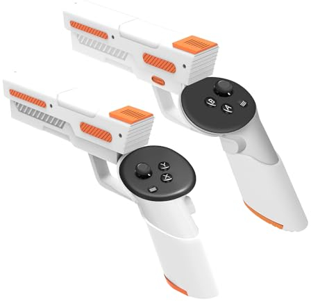 Eyglo VR Game Gun para Quest 3,Soportes de Controladores para Quest 3 Grip,Aumentar la Experiencia de Juego para VR Shooting Game,para Juegos FPS,Accesorios para Quest 3