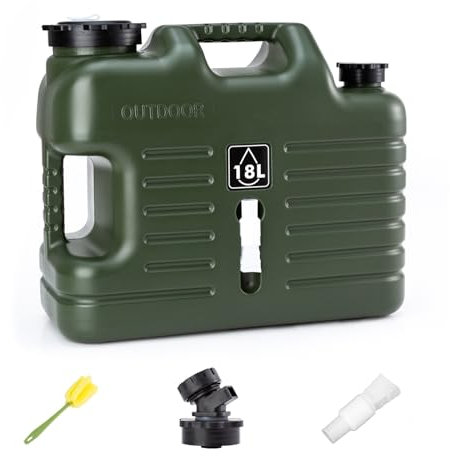 GIGYES 5 Gallon Camping Water Jug with Spout, Portable BPA Free Water Container with Spigot for Outdoor Hiking