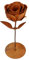 Rostikal Metall Rose 24 cm hoch Wohnzimmer Deko Blume Frühling Gartendeko Rost
