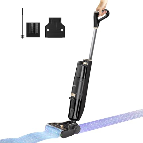 Bowose Schnurloser 3-in-1 Nass- und Trockensauger mit 2600mAh Akku, 600ml und 500ml Doppeltank, mit Selbstreinigungs, 25kpa leistungsstarker Bodenreiniger für Haus, Teppich, Hartbodenreinigung