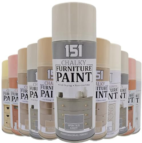 AlezyB - 1 x Winter Grey Chalk Finish Spray Paint 400ml - Furniture Spray Paint Aerosol for Smooth Touch Matt Finish Office and Home