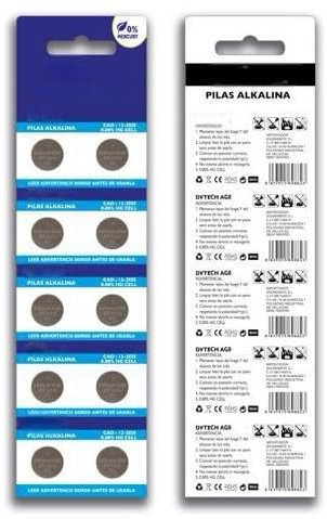 UBOON - Pack 3 X10 Pilas de botón alcalinas AG7 / LR927 / 395