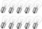 ShuoHui P21W 12V 21W Kugellampe BA15s Bremslichtlampe Nebelschlusslampe Rückfahrlicht Tagfahrlicht Glüh-Lampe Auto Birne Kfz PKW Stop Signal Licht (10)