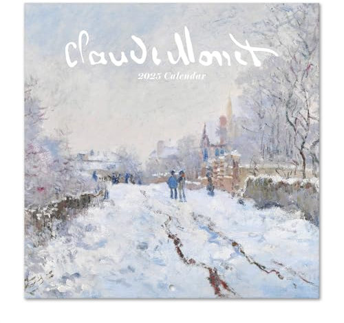 Grupo Erik Kalender 2025 Wandkalender 2025 Grupo Erik Monet Kalender 2025 Familienplaner 30 x 30 cm 12 Monate Jahreskalender Familienkalender 2025, Weiß