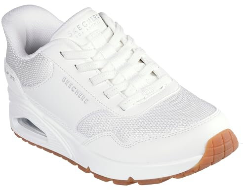 Skechers Women's Uno Banksia Sneaker, White, 41 EU