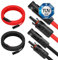 SIGA Solarkabel 6mm² 2x1m Verlängerungskabel H1Z2Z2-K Set Rot & Schwarz Verlängerung Solar PV Kabel MC4 Stecker Solarpanel Balkonkraftwerk Solarstecker