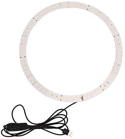 Luce LED circolare da 29 cm, illuminazione fotografica Softbox Wick Scheda lampadina LED da 00K a 5600K Luminosità di ricarica USB Lampada LED sostitutiva Softbox regolabile
