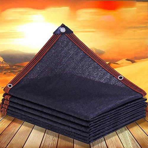 PanHuiWen Voile D'Ombrage Rectangulaire 2x4 Toile D Ombrage Rectangulaire Toile Ombrage UV Protection BâChe Protection Piscine Hors Sol Hiver Noir,4x4m